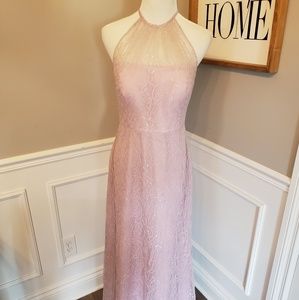 NWT Sample Sale!  Lace Overlay Sheer Back Gown
